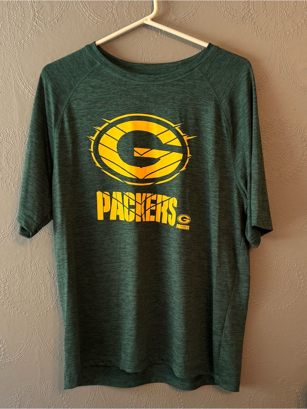 NFL Green Heather Tee with Yellow Logo